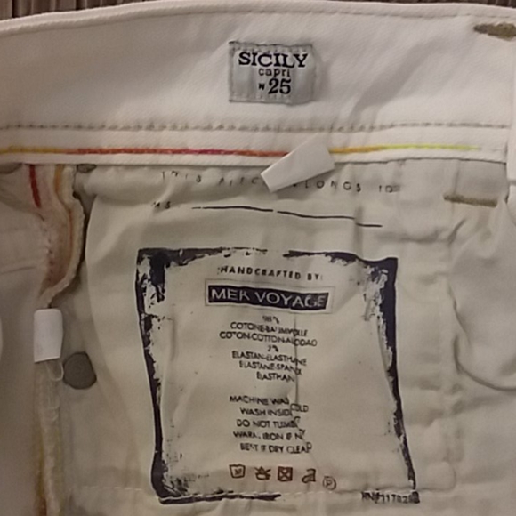 🌼MEK DENIM capri white jeans 🌼 - Picture 7 of 16